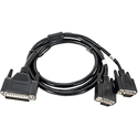 Hollyland TCB10 DB25 Male to Dual HDB15 Male Tally Cable - 4.9 Feet