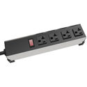 Photo of Hammond 1589H8F1 20A H.D. 8 Outlet Strip w/ Switch - 6 Foot Cord - Straight Plug - Outlets Front - Black