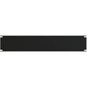 Photo of Hammond PBPA19003BK 2RU Flat Aluminum Rack Panel - Matte Black