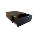 Hammond RDRW1900722BK1 4RU 22 Inch Deep Rack Mount Locking Storage Drawer - Black