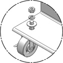 Hammond RRLDCASTER DC4R Casters for DC4R Racks with an 800 Pound Capacity