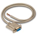Hosa DBK-102B-BULK DB9 Serial to Bare Wire Cable - Intergrate RS-232 / DE9 Devices - 3 Foot