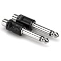 Photo of Hosa GPR-101 Adaptors - RCA to 1/4-Inch TS - 2 pc