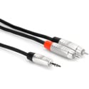 Hosa HMR-010Y Pro Stereo Breakout REAN 3.5 mm TRS to Dual RCA 10 ft