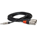 Hosa HMX-003Y Pro Stereo Breakout REAN 3.5 mm TRS to Dual XLR3M - 3 Foot