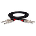 Hosa HSS-005X2 Pro Stereo Interconnect Cable - Dual REAN 1/4 Inch TRS to 1/4 Inch TRS - 5 Ft.
