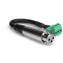 Hosa PHX-106F-BULK Low-voltage XLR3F to PHX3M Adapter - 6 Inch