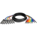 Photo of Hosa STX-805F 8-Channel Stereo Male 1/4 Inch Phone to Female 3-Pin XLR Snake Cable - 16.4 Feet (5 Meter)