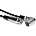 Photo of Hosa XRR-101.5 Balanced Interconnect XLR3F to Right-Angle XLR3M 1.5 ft