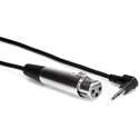 Photo of Hosa XVS-101F XLR Female to Stereo 3.5mm Right Angle Adapter Cable - 1 Foot