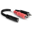 Hosa YMR-197 Stereo Breakout - 3.5 mm TRSF to Dual RCA