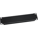 HRBL1 1 Space (1 3/4in) Half Rack Flanged Aluminum Blank Panel Black Brushed