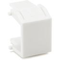 Photo of HellermannTyton BLANK-W Blank Plastic Insert Keystone Wall Plate Module 10 Pack White