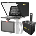 Ikan PT415-PTZ-TM-TK 15 Inch High Bright PTZ Teleprompter with Tally SDI & HDMI Monitor Widescreen Talent Monitor & Case