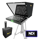 Photo of Ikan PT419W-PTZ-NDI-TK AURA 19 Inch PTZ POE++ NDI Teleprompter w/Full NDI Encoding/Decoding IP Tally Light and Hard Case