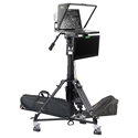 Ikan PT419W-TM-MPEDESTAL 19-Inch Widescreen Teleprompter w/Talent Monitor Motorized Pedestal and Dolly Broadcast Kit