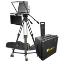 Ikan PT419W-TM-TK-TRIPOD 19-inch High-Bright Widescreen Turnkey Teleprompter w/ Talent Monitor Tripod Dolly & Travel Kit