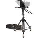 Photo of Ikan PT4500-PEDESTAL-TK-V2 15-inch Turnkey Teleprompter System with Pedestal/Dolly and Travel Kit - HDMI/VGA/Composite
