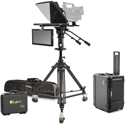 Photo of Ikan PT4500S-TMW-PEDESTAL-TK 15in Turnkey SDI Teleprompter System w/ Pedestal/Dolly/Widescreen Talent Monitor/Travel Kit