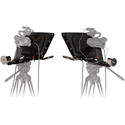 Ikan PT4500W-SDI-P2P Interview System with Two 15in 3G-SDI Widescreen Teleprompters and SDI Connection Cables