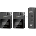 Photo of Comica BoomX-UC2 Compact 2.4 GHz Dual Wireless Microphone System for Smartphones (TX/TX/UC RX) (Li-Ion Battery)