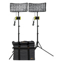 Photo of ikan CB8-2PT-KIT Light Kit with 2 x Canvas Bendable Bi-Color LED Panel Lights with Li-Ion Batteries