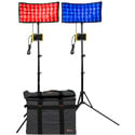 ikan CC8-2PT-KIT Canvas RGBWA Bendable 2-Point LED Light Kit with 2x CC8