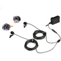 Photo of Comica Dual-Head Lavalier Omnidirectional Condenser Mic for DSLR/GoPro/SmartPhone - 8.2 Foot - Black