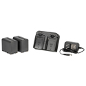 ikan DV-DUAL-S970 DV Camera Battery Kit with 2x Sony NP-F970 6600mah Replacement Lithium Batteries and Dual Charger