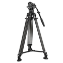 Photo of E-Image EG06C2 2-Stage Carbon Fiber 75mm Fluid Head Tripod Kit - 13.2lbs Payload with Counterbalance & Drag