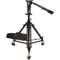 E-Image GH20 Fluid Head with AT7903 Tripod Pedestal with EI-7004B Dolly
