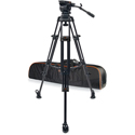 E-Image 2-Stage Aluminum 100mm Fluid Head Tripod Kit W/ Adjustable Counterbalance - 33 Lbs Payload