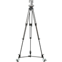 Photo of E-Image GA752SD-PTZ Aluminum Tripod / Dolly / 75mm Flat Base / & Quick Release Plate for PTZ Cameras