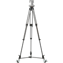 E-Image GA752SD-PTZ Aluminum Tripod / Dolly / 75mm Flat Base / & Quick Release Plate for PTZ Cameras