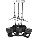 ikan iLED312-v2-KIT- 3-Point Light Kit with Stands and Bag