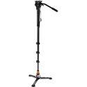 E-Image MFC700 610FH 4 Stage Hands-Free Carbon Fiber Monopod with 610FH Fluid Head