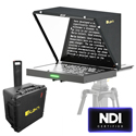 Photo of Ikan PT419W-NDI-TK AURA 19-Inch POE++ 1080p Teleprompter w/Full NDI Encoding/Decoding IP Tally Light & Rolling Hard Case