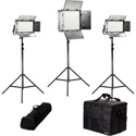 Photo of ikan RB-1F2H Rayden Bi-Color 3-Point LED Light Kit with 1x RB10 plus 2x RB5