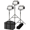 ikan RB5-3PT-KIT Light Kit with 3x Rayden Bi-Color Half x 1 LED Lights