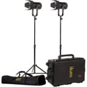 ikan SFB150-2PT-KIT 2-Point Kit with 2 x Stryder 150 Watt Fresnel Bi-Color LED Studio Light w/ DMX and Hard Case