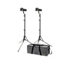 Photo of Ikan SFB65-2PT-KIT Two Stryder SFB65 Fresnel with Case and Light Stands - Bi-Color