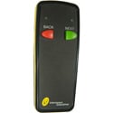 Photo of Interspace Industries I2TX-S2 Wireless Remote Control Transmitter for MasterCue/MicroCue - Dual Button - Black/Yellow