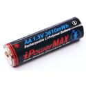 iPower iPowerMax AA3610 Rechargeable AA 1.5V 3610mWh Li-Polymer Battery - 4/Pack