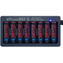 iPower iPowerMax AACU8 Exclusive 8-Bay Li-Polymer AA Battery Fast Charger