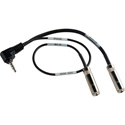 Sescom IPHONE-LN2MIC1RA Monitoring Cable iPhone Compatible Right-Angle 3.5mm TRRS Plug to 25dB 3.5mm Line Level