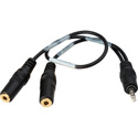 Sescom Recording Cable iPhone Compatible 3.5mm TRRS Plug to 3.5mm Mic Jack & 3.5mm Monitor Jack - 1 Foot