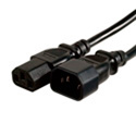 4ft 18 AWG Computer Power Extension Cord - Black