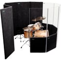 Photo of ClearSonic IsoPac C Drum Iso Booth Package with Acrylic Drum Shields and Sorber Sound Absorption Baffles