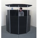 Photo of ClearSonic IsoPac E Complete Large Vocal Iso Booth Package with Acrylic Drum Shields and Sorber Sound Absorption Baffle