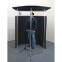 Photo of ClearSonic IPFD IsoPac F Complete Medium Vocal Iso Booth Package with Acrylic Drum Shields & Sorber Sound Absorption